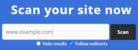 Field where you can input your site URL.