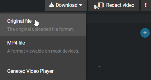 The download file menu with the original file format option highlighted.