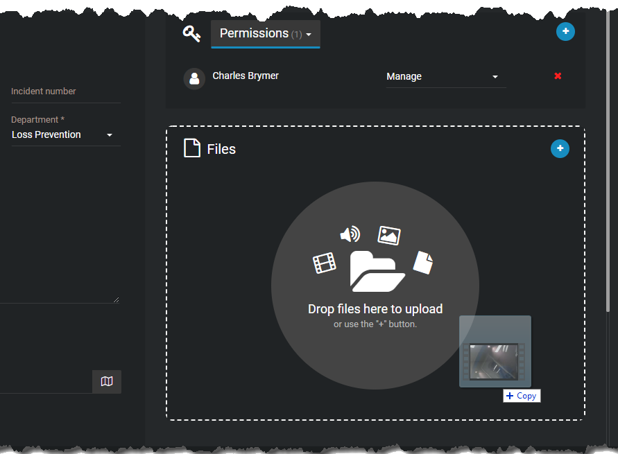 The file upload section showing a file being added.