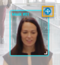 The mask window showing the option to move the mask while playing the video.